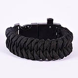 Браслет Paracord Flint-Fire + compass black, фото 6