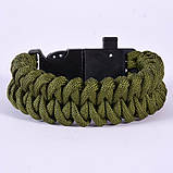 Браслет Paracord Flint-Fire + compass green, фото 3