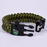 Браслет Paracord Flint-Fire + compass green, фото 5