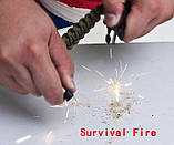 Браслет Paracord Flint-Fire + compass green, фото 6