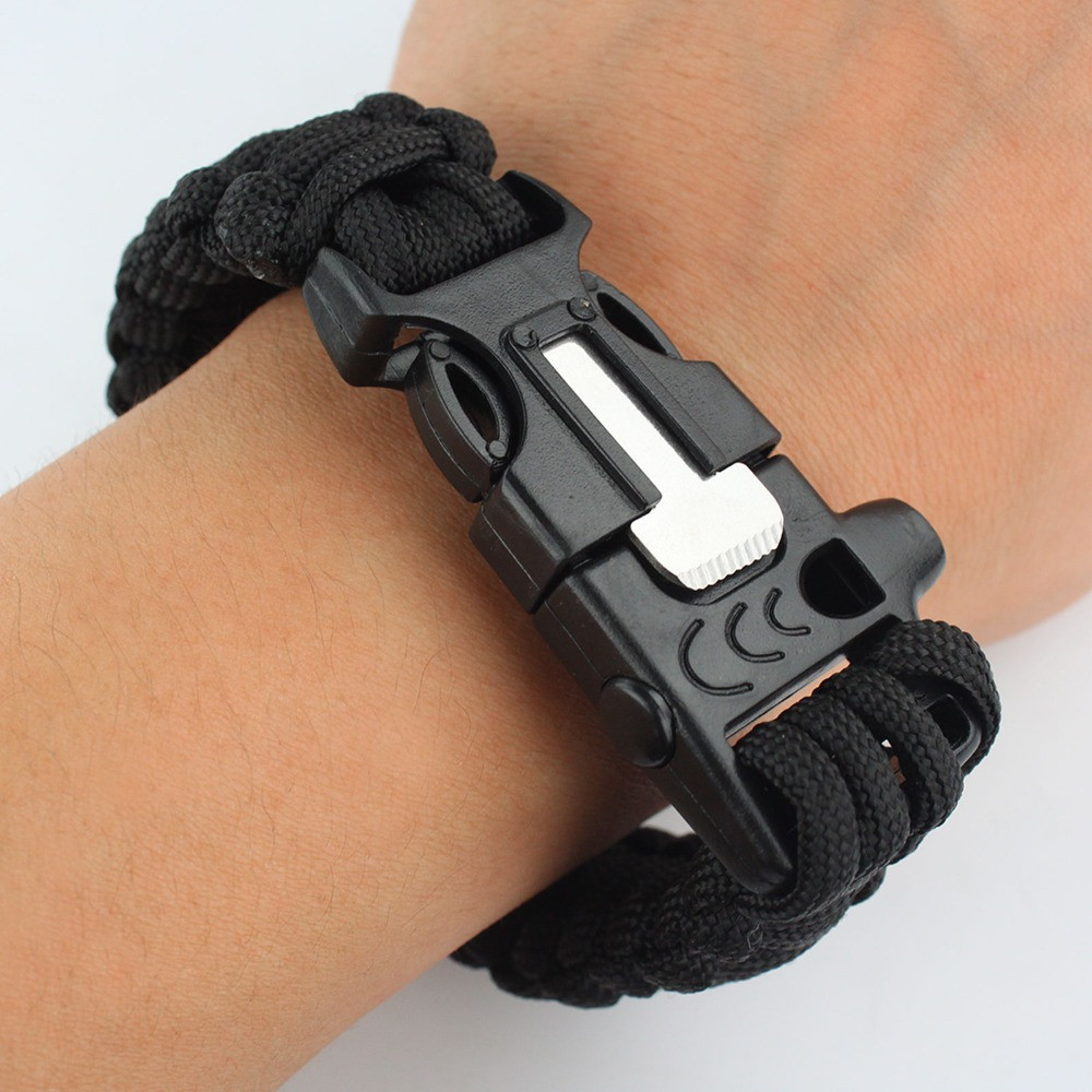 Браслет Paracord Flint-Fire black (з огнивом)