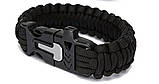 Браслет Paracord  Flint-Fire black (з огнивом), фото 3