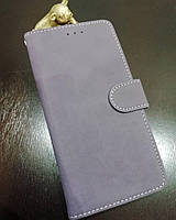 Кожаный чехол-книжка для Huawei Nova 3i / P Smart Plus фиолетовый с отделами для карточек