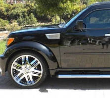 Хром накладки на повітроводи Dodge Nitro 2006-2011 (ABS пластик)