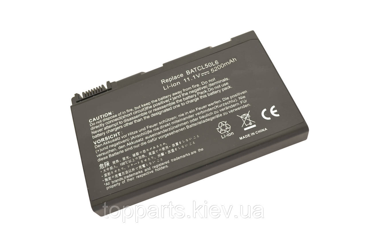 Батарея для ноутбука Acer BATBL50L6, 5200mAh, 6cell, 11.1V, Li-ion, чорна,
