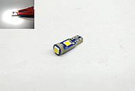 Автолампа LED T5 белый W1.2W 3SMD 3030 12V