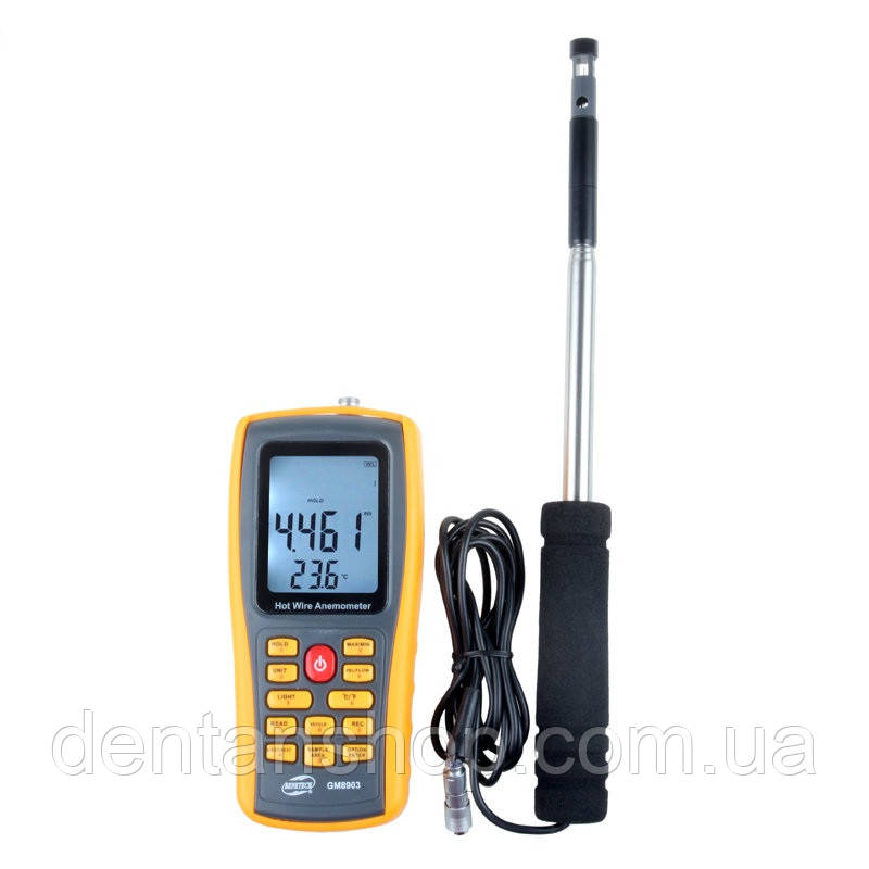 Термоанемометр Benetech GM8903 ((0.030-30m/s; 0-45ºC; 0-999900m3/min), USB, Пам'ять 350