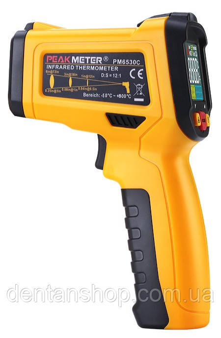 Пирометр PeakMeter PM6530C (IR :-50...+800°C; Термопара: -40...+1000 °C) DS:12:1; EMS:0,1-1,00, фото 1