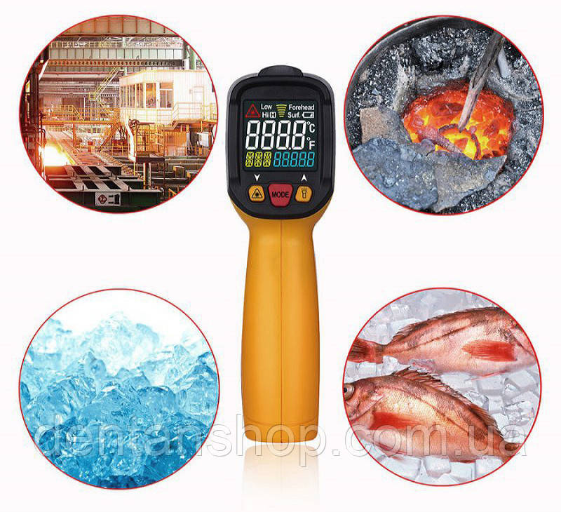 Пирометр PeakMeter PM6530C (IR :-50...+800°C; Термопара: -40...+1000 °C) DS:12:1; EMS:0,1-1,00 - фото 7 - id-p961825032