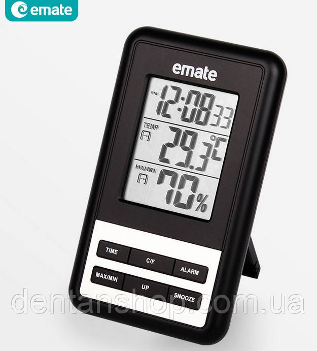 Цифровой термо-гигрометр Emate HTC-3 (термометр: -10 °C~+60 °C; гигрометр: 10%-99%), часы, будильник - фото 1 - id-p961825077