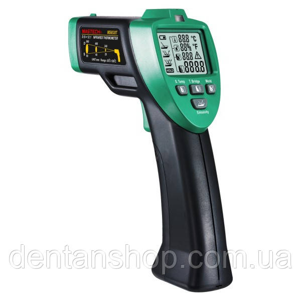 Пирометр Mastech MS6530T (-20 ... +350 °C) D:S: 12:1; EMS: 0.75; 0.85; 0.95. Температура та вологість повітря., фото 1
