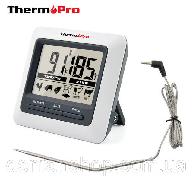 Термометр кулинарный для мяса, молока, духовки ThermoPro TP-04 (0C до +250C) с магнитом и таймером - фото 2 - id-p961825284