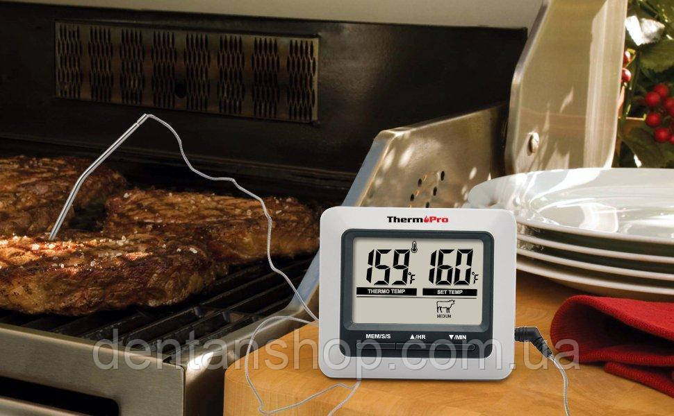 Термометр кулинарный для мяса, молока, духовки ThermoPro TP-04 (0C до +250C) с магнитом и таймером - фото 6 - id-p961825284