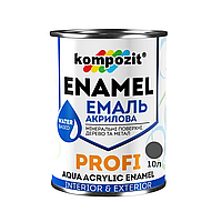 Акриловая эмаль Kompozit Profi серый графит 10л