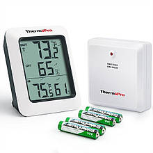 Термогігрометр ThermoPro TP60S (-20...+70°C; 10-99%; ±1°С; ±2%) з дистанційним датчиком T° (до 60 метро