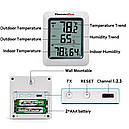 Термогігрометр ThermoPro TP60S (-20...+70°C; 10-99%; ±1°С; ±2%) з дистанційним датчиком T° (до 60 метро, фото 2