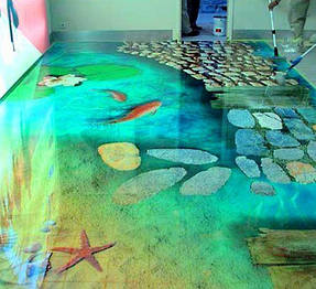 3D наливной пол из эпоксидной смолы