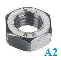 Гайка шестигранная DIN 934 М22 нержавеющая сталь А2 (25 шт/уп)