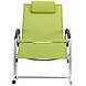 Крісло шезлонг алюмінієвий із текстилену для відпочинку, засмаги, терас, дому, дачі Wave алюм/зелений AMF, фото 2