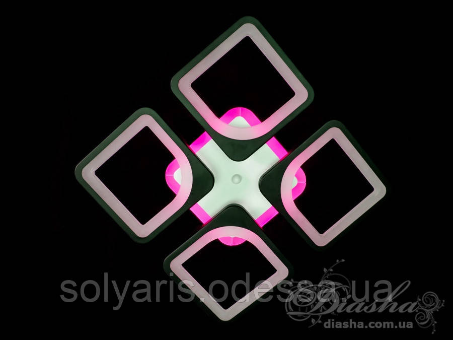 Стельова LED-люстра з діммером і кольоровою підсвіткою, 85W S8060/4 LED 3color dimmer (чорна,біла,коричнева)