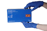 Перчатки нитриловые нестерильные неопудренные Nitrylex basic XL (50 пар/уп) синие