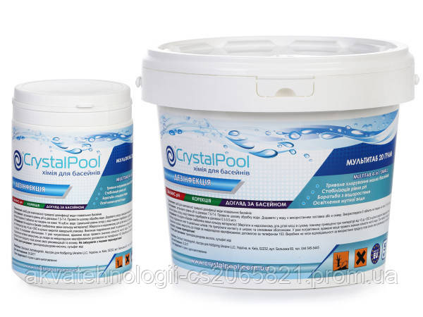 Мультитаб 20 грам Crystal Pool MultiTab 4-in-1 Small 5 кг