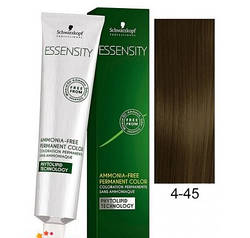 Стійка безамміачна фарба для волосся SCHWARZKOPF Essensity Permanent Colour 60 мл 4-45 Середній коричневий бежевий золотистий