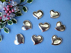 Патчі серця срібні з екошкіри d — 5 см 2.5 грн від 10 шт.