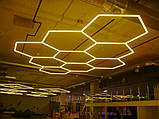 Підвісний Алюмінієвий LED світильник Сота 120W 1000x800x60м, фото 6