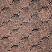 Битумная черепица IKO Superglass HEX Ultra. Цвет: (27) Brown