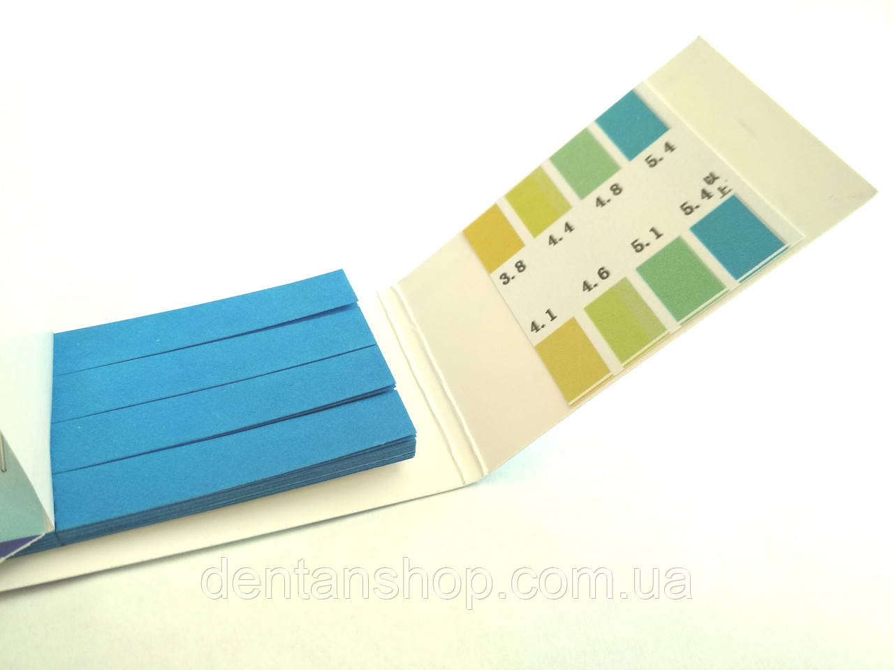 Лакмусовий папір (рН-тест) 3.8 — 5.4рН 80 смужок, фото 1