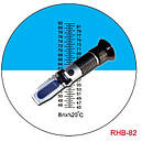 Рефрактометр RHB - 82ATC(HT115ATC). Для визначення вмісту сахарози (45-82% Brix), фото 2