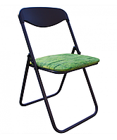 Металевий розкладний стілець із м'яким сидінням