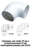 Кут ПВХ K-Flex 20x034 PVC CA 200 для передізольованих труб, фото 3