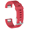 Силіконовий ремінець для фітнес браслета Fitbit Charge 2 розмір L- Red, фото 2