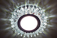 Декоративный встраиваемый светильник Feron CD2540 прозрачный с led подсветкой SMD3014 12leds (6500К)