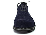 Туфлі броги сині замшеві чоловіче взуття Rosso Avangard Romano 2 Blu Vel демісезонні, фото 8