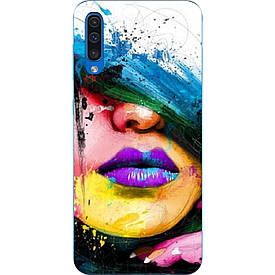 Чохол з картинкою силіконовий для Samsung A50 Galaxy A505 2019 Дівчина акварель