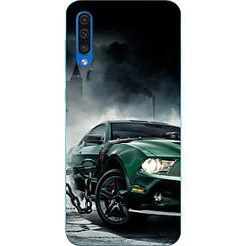 Чохол з картинкою силіконовий для Samsung A50 Galaxy A505 2019 Зелене авто