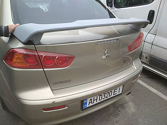 Спойлер багажника Mitsubishi Lancer X 2007+ Мітсубіші Лансер X ABS пластик