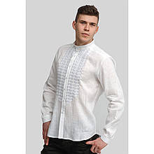 Чоловіча біла вишита сорочка вишиванка White 2