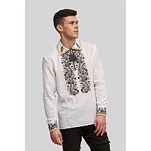 Чоловіча біла вишита сорочка вишиванка White 3