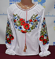 Блузка вишиванка для дівчинки "Валя" 98, 110