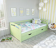 Кровать подростковая "Мила" цвет - салатовая. Цена без ЯЩИКОВ!