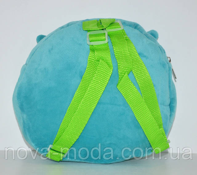 Голубой детский рюкзак сова