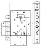 Корпус замка врізного циліндрового 442, фото 2