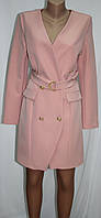 Платье пиджак женский, розовое, Турция