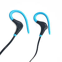 Бездротові вакуумні навушники з мікрофоном для бігу для спорту Bluetooth Блютуз Сині
