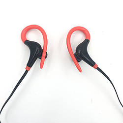 Бездротові вакуумні навушники з мікрофоном для бігу для спорту Блютуз Червоні