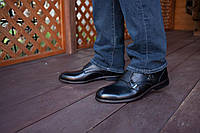 Туфли мужские классические кожаные(монки) 40